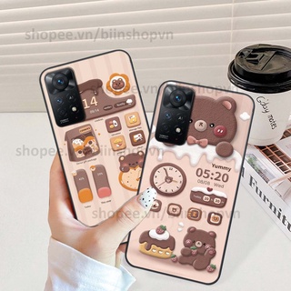 Ốp Xiaomi Redmi Note 11 4G / Note 11S / Note 11 Pro 5G in 3D icon gấu nổi siêu xinh, siêu đáng yêu, cá tính phong cách
