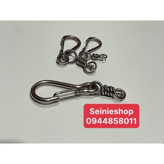Móc khóa Inox 304 siêu cứng, móc xích inox có chống xoắn Móc inox có đuôi chống xoắn
