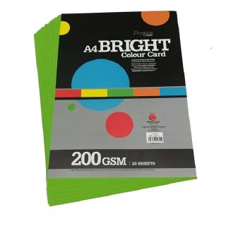 Giấy Bìa Màu A4 CAMPAP CA4704 - Định Lượng 200gsm (20 Tờ/Xấp) - Màu Xanh Lá - CAMPAP