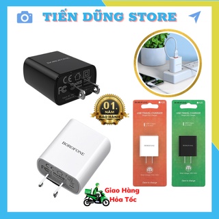 Củ sạc 2.1A BOROFONE BA20 sạc full các dòng ipn, Android,ipad 1 cổng USB - Chính Hãng