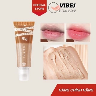 Tẩy da chết môi Heyxi hương cà phê dưỡng ẩm cải thiện tình trạng thô ráp môi vibesvietnam