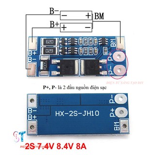 MẠCH SẠC VÀ BẢO VỆ PIN 7.4V-2S-8A