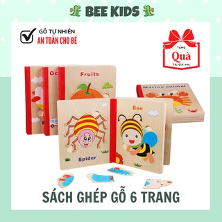 Đồ Chơi Gỗ Sách Ghép Hình Gỗ Loại Đẹp BEEKIDS