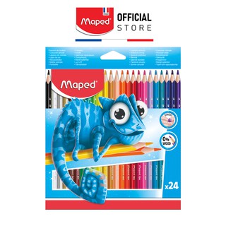 MAPED - Chì màu Color'Peps không gỗ 24 màu [Chính hãng]