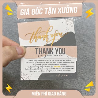 Card cám ơn, Giấy cám ơn khách hàng, Phiếu thank you card giá rẻ - MS : 002