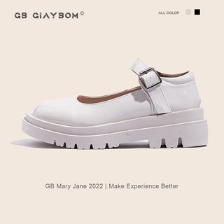 Giày oxford nữ phong cách vintage giayBOM quai khóa gài đế cao 3 cm B1159