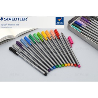 [Bảng màu 1] Bút Dạ Kim Nét 0.3mm Cao Cấp Thân 3 Cạnh Triplus Fineliner 334 (20 màu )