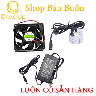 Combo Động Cơ Phun Sương GT-18 Zin Không Led và Nguồn 24V-2A (Tặng Quạt Tản Nhiệt 8x8x2,5Cm 24V )