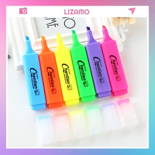 Bút 6 màu highlight pastel đánh dấu nhớ dòng cute nhiều màu marker LIZAMO HL16