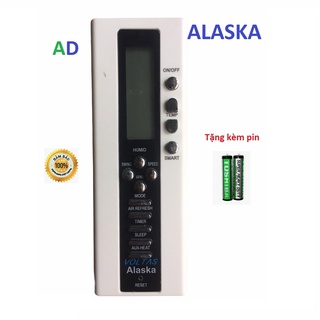 Điều khiển điều hòa ALASKA  mặt đen viền trắng loại tốt -  tặng kèm pin - Remote điều hòa ALASKA Hàng tốt