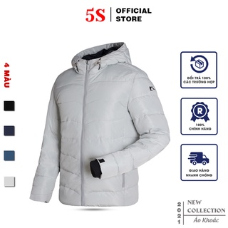[MUA 2 GIẢM 30K] Áo Khoác Phao Nam 5S (5 màu) Chần Bông Cao Cấp, Khử Khuẩn, Siêu Nhẹ, Giữ Ấm Cực Tốt, Thiết Kế Trẻ Trung