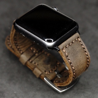Dây Apple Watch , iWatch , iphone Watch da bò nâu đất RAM Leather classic 1950