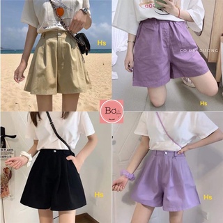 [Hàng đẹp Loại 1]Quần Short Nữ KaKi Cài Cúc Cạp Cao Năng Động Trẻ Trung Dễ Mix Đồ Bơ Store