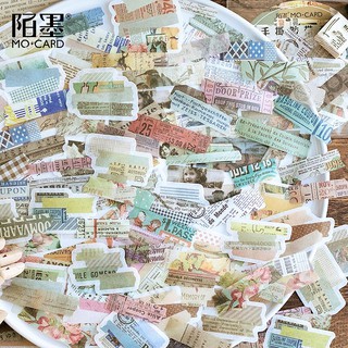 TAPE02 Set băng dính xé tay washi tape 60 miếng trang trí