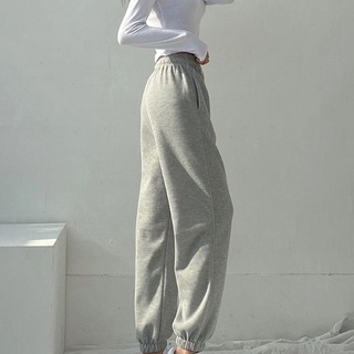 Quần nỉ Bom uniex-Jogger trơn cạp chun