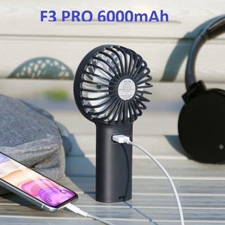 ☘️Quạt 2in1 Kiêm sạc dự phòng và dùng LIÊN TỤC 30 TIẾNG☘️ Quạt cầm tay Yoobao F3 pro 6000 mah tặng dây đeo