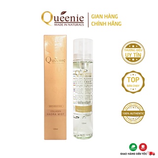 Xịt khoáng cấp ẩm sáng mịn da Queenie bổ sung Collagen Hàn Quốc chính hãng 120ml