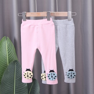 Quần legging phối họa tiết bọ rùa ngộ nghĩnh đáng yêu hợp thời trang cho bé gái
