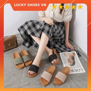 DÉP NỮ ĐẾ CAO đi trong nhà và ngoài trời, Tăng chiều cao kiểu dáng thời trang- LUCKY SHOES VN - LK34