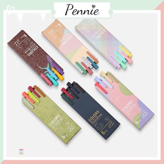 Bộ 05 bút gel nhiều màu Resun dupe Kaco Morandi Pennie xinh xắn đa dạng màu sắc phong cách Vintage ngọt ngào