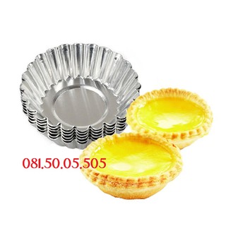 KHUÔN ĐẾ TART NHÔM DÙNG NHIỀU LẦN HÌNH HOA CÚC 5.5CM