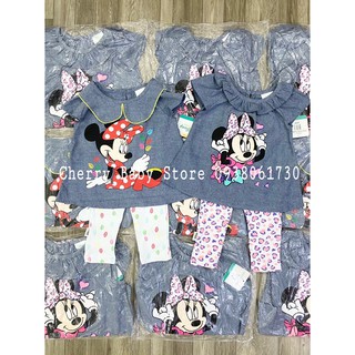 Bộ áo minnie + quần legging cotton Disney