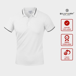 Áo polo nam thun cổ bẻ Biluxury 5APCT016 form bodyfit vừa người tôn dáng viền cổ lịch lãm