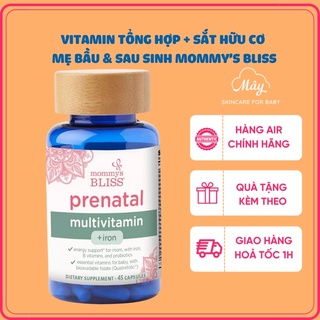 [Hàng Air] Viên uống hỗ trợ bổ sung vitamin - khoáng chất tổng hợp + Sắt cho mẹ bầu Mommy’s Bliss