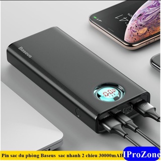 (QC 3.0 + PD 3.0 )Pin sạc dự phòng Ambilght Digital Display Power Bank sạc nhanh 2 chiều 30.000,20.000 mAH