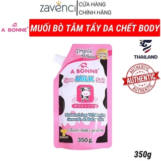 Muối tắm sữa bò A Bonne Spa Milk Salt tẩy tế bào chết body sữa tươi vitamin c 350g - ZAVENCI Official