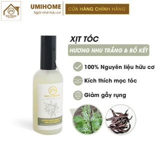 Nước dưỡng tóc tinh dầu Hương Nhu Trắng và Bồ Kết UMIHOME 50/100ml dùng xịt kích mọc Tóc nhanh dài