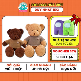 [Mã LIFEXANH03 giảm 10% đơn 500K] Gấu Bông Teddy Head Tales lông xù cao cấp 50-70 cm