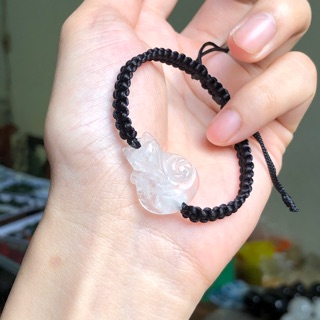Vòng Tay Hồ Ly TA Trắng Phong Thuỷ hợp mệnh Kim và Thuỷ - đã được khai quang, trì chú xin lộc/cải thiện tình duyên