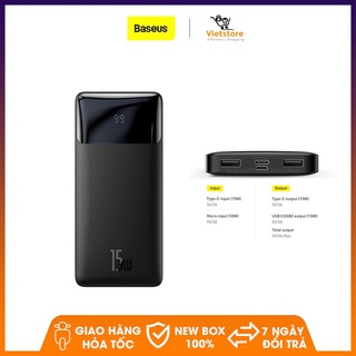 Pin Sạc dự phòng Baseus 15w 10000mAh màn Led hiển thị Digital Display PPBD01