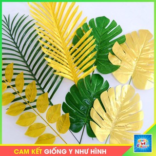 Lá giả để trang trí kèm bóng sinh nhật gồm (dừa, rùa các màu xanh, vàng) #TrangTriSinhNhat