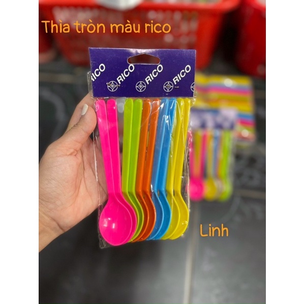 Thìa ăn dặm cho bé (thìa phíp màu RiCo)