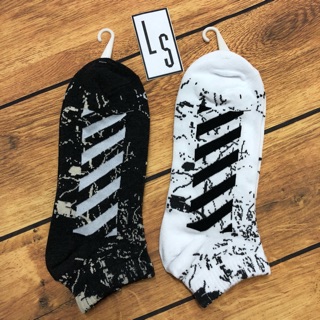 Vớ Off White tia điện ngắn cổ - Ảnh thật