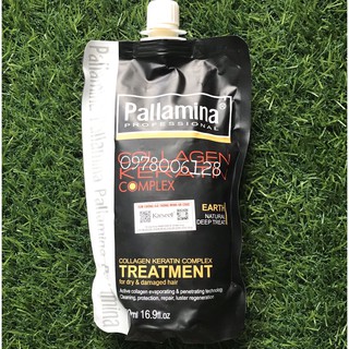 ##hàng_chính_hãng_Hấp dầu Pallamina Collagen Keratin Complex 500ml NEW ( dạng túi)