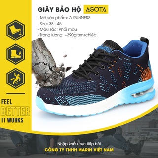 Giày bảo hộ lao động thể thao AGOTA Safety Runners dáng thể thao, có mũi thép chống va đập, đế lót Kevlar chống đâm