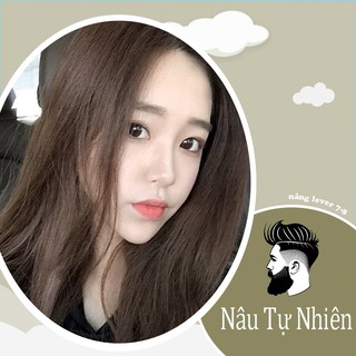 Thuốc nhuộm tóc Nâu tự nhiên không tẩy tặng kèm oxy trợ nhuộm găng tay