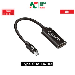 Cáp chuyển đổi USB Type C to HDMI Earldom ET-W11 Hỗ Trợ 4K - Hàng Chính Hãng