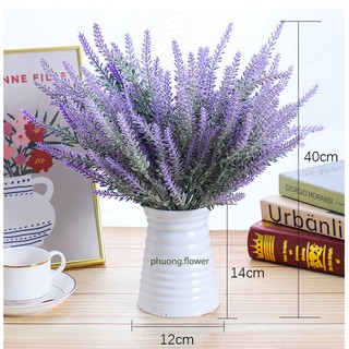 Cành hoa oải hương lavender giả 5 nhánh nhân tạo cắm trang trí tuyệt đẹp