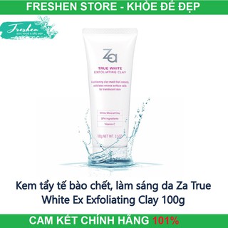 ✅ (CHÍNH HÃNG) Kem tẩy tế bào chết, làm sáng da Za True White Ex Exfoliating Clay 100g