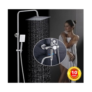 Bộ cây sen vòi tắm nóng lạnh SUS304 (cần tròn, bát vuông) - Cao cấp ITALIA