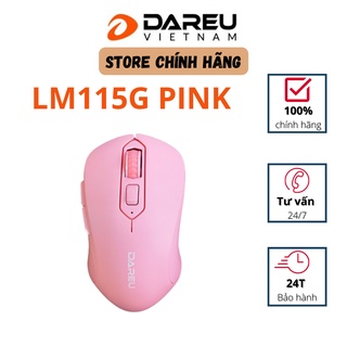 Chuột không dây DAREU LM115G Pink - LM115G Hồng - Chính Hãng