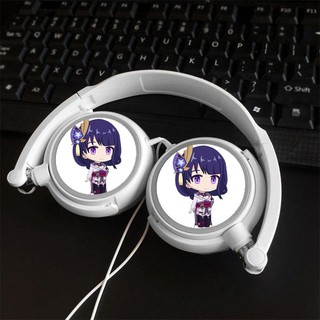 Tai nghe dạng chụp in hình BAAL game GENSHIN IMPACT anime chibi cắm dây nhỏ gọn tiện lợi thời trang