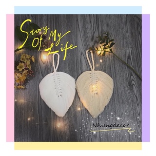 Mành 3 lá Macrame Treo Tường Trang Trí Decor Nhà cửa (hình thật)