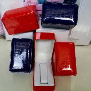 Combo 25 hộp đồng hồ da xanh+25 hop nhung đỏ