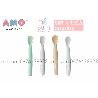 Set 2 thìa silicon Amoo baby