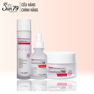 Bộ 3 SP Dưỡng Trắng Da 7DAY Angel's Liquid Whitening Program Gutathione 700V (Toner 150ml + Serum 30ml +Cream 50ml)